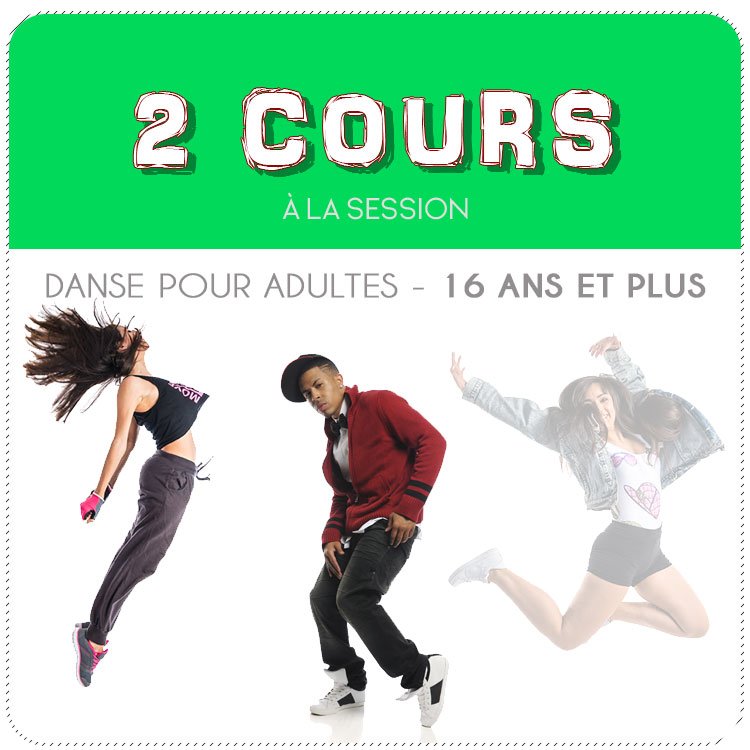 Inscription à 2 cours de danse