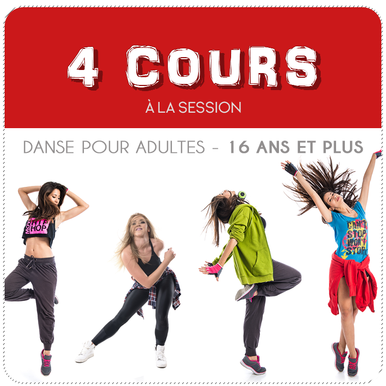 Inscription à 4 cours de danse